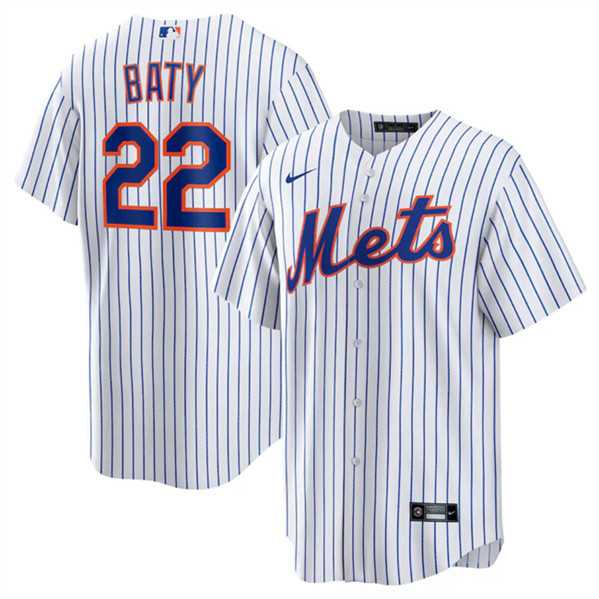 Men's New York Mets #22 Brett Baty White Cool Base Stitched Baseball Jersey Dzhi